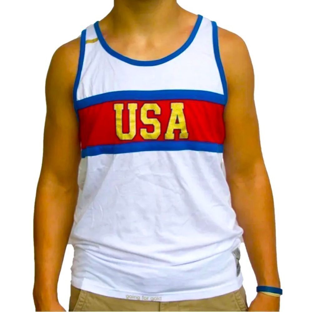 Bells & Bain - Tank Season USA Going For Gold Tank Top sz Med
